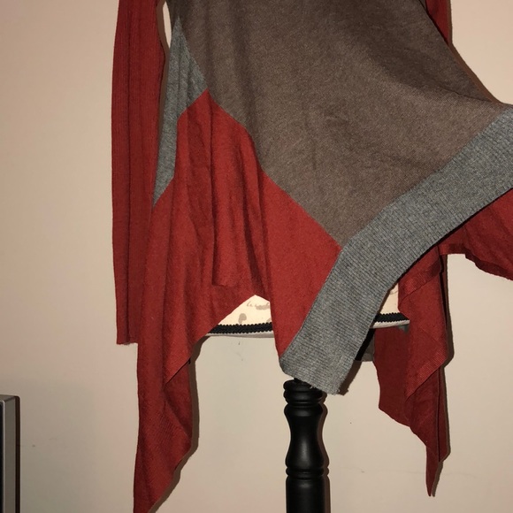 Soft Surroundings Color Block Asymmetrical Cardi - Picture 3 of 3